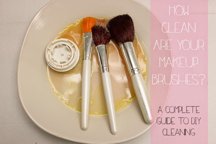 how to clean your makeup brushes using DIY products from around your house