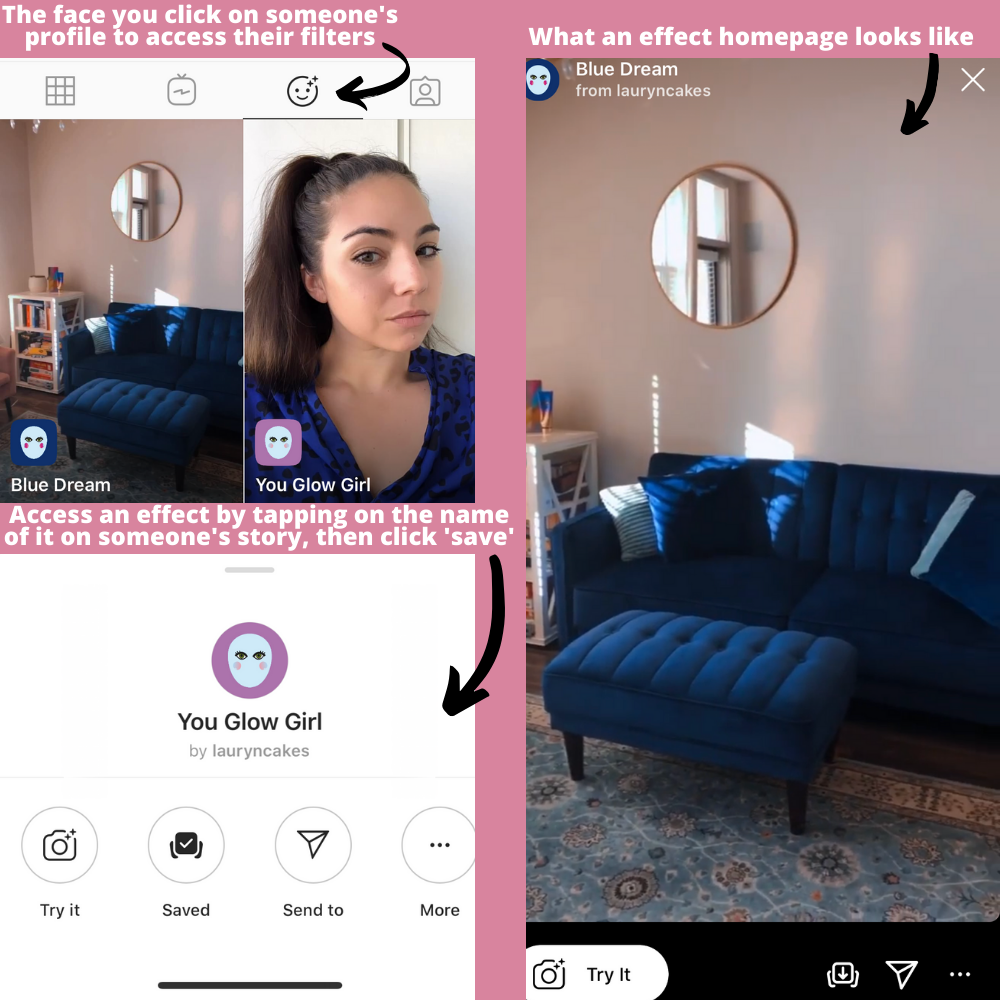 how to save an InstaStory filter and how to use camera effects on instagram Stories