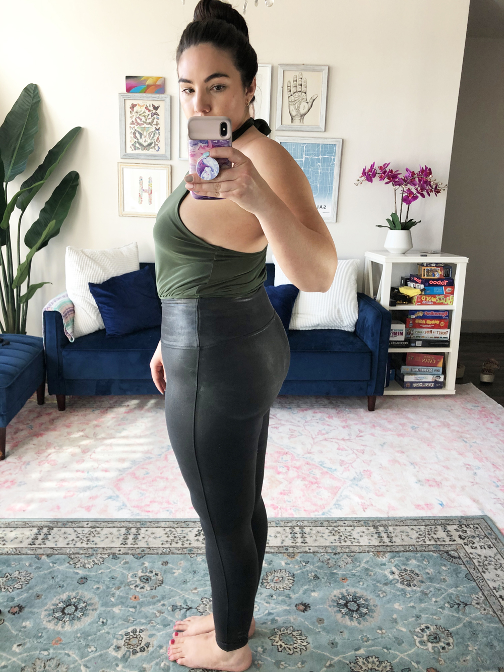 Spanx Faux Leather Leggings Dupe - Styled Blush