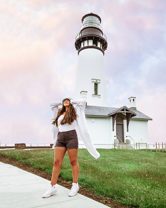 Yaquina Head Lighthouse in Newport, USA