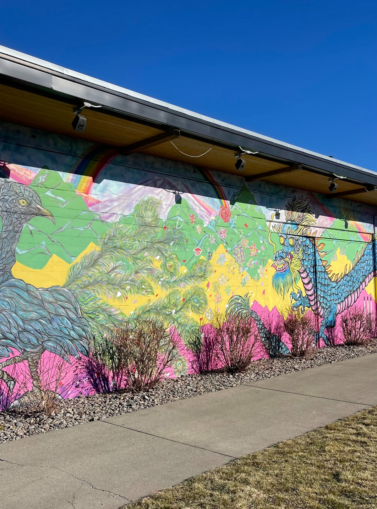 things to do in Bend Oregon: murals at Old Mill District
