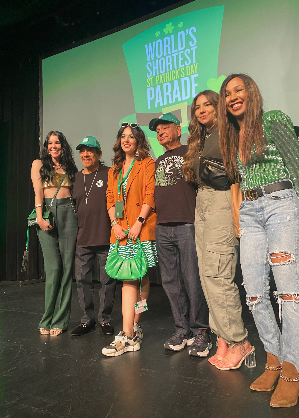 Greta Holla, Danny Trejo, JEssica Moore, Danny Trejo, Lauryn Hock, and Iesha Vincent at the VIP Luncheon of The World's Shortest St. Patricks Day Parade in Hot Springs, Arkansas