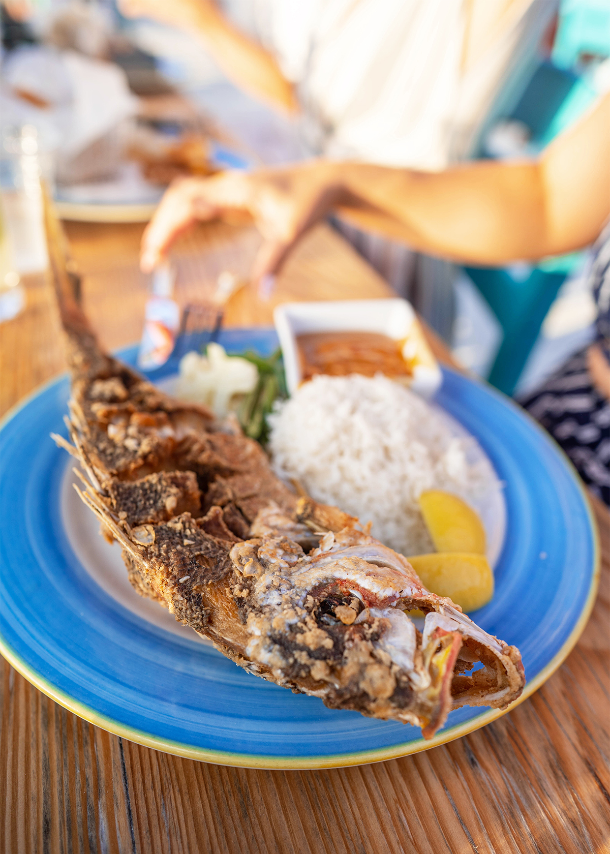 Market catch fish special at Morada Bay Beach Cafe